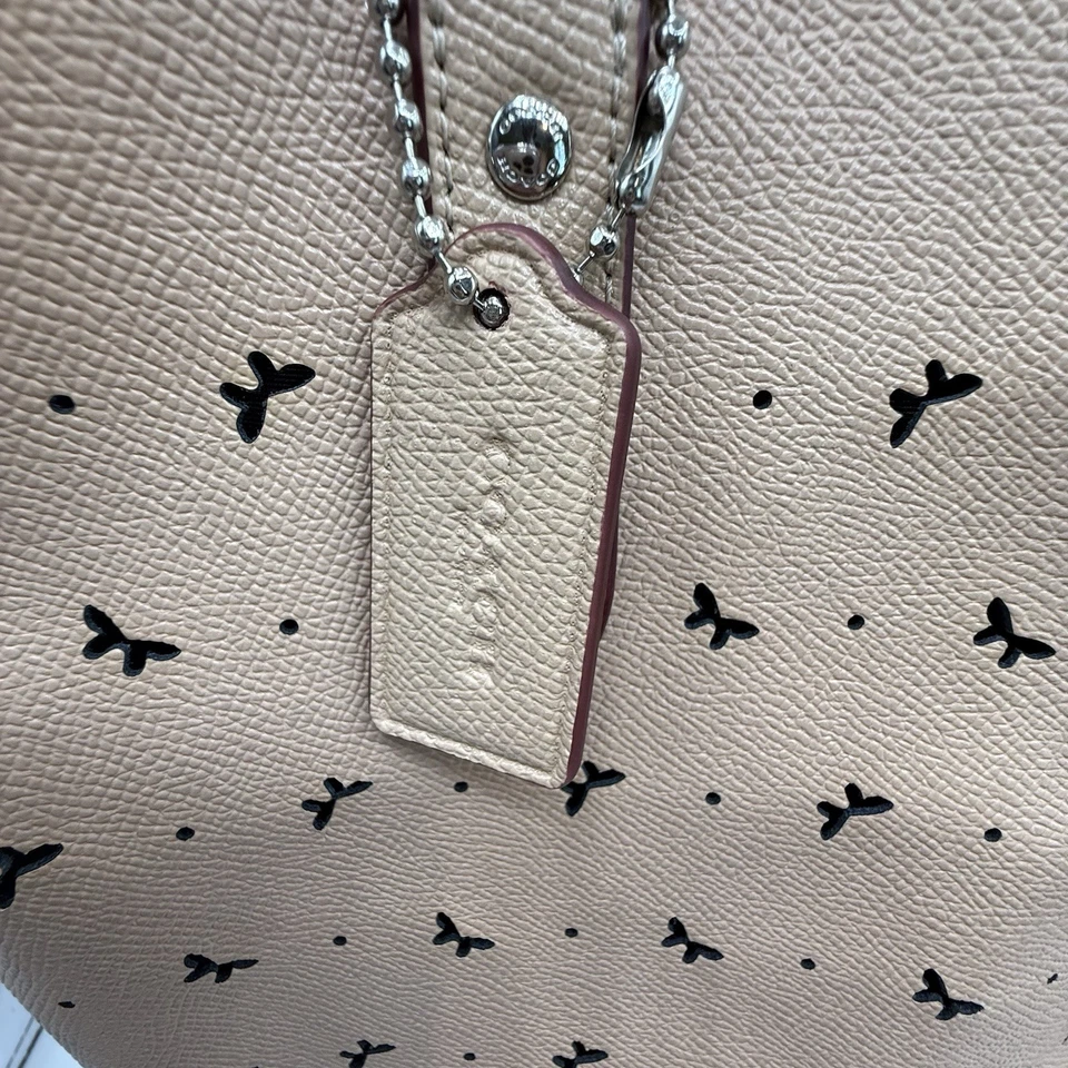 Coach Perforated Butterfly City Tote Beechwood Tan Saffiano Leather Shoulder Bag - Image 2 of 4