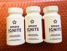 Amare Global Ignite for Her 3 Bottles x 60 Capsules - New / Sealed! Exp 09/2026