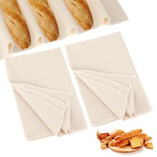 2PCS Proofing Cloth for Bread Baking 14x18 Inches, White(14x18 Inches)