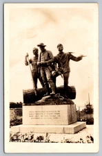RPPC Lumbermen's Memorial Oscoda Michigan Real Photo Vtg Postcard