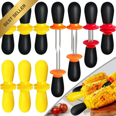 20 Pcs/10 Pairs Corn Cob Holders, Stainless Steel Standard, Multicolor