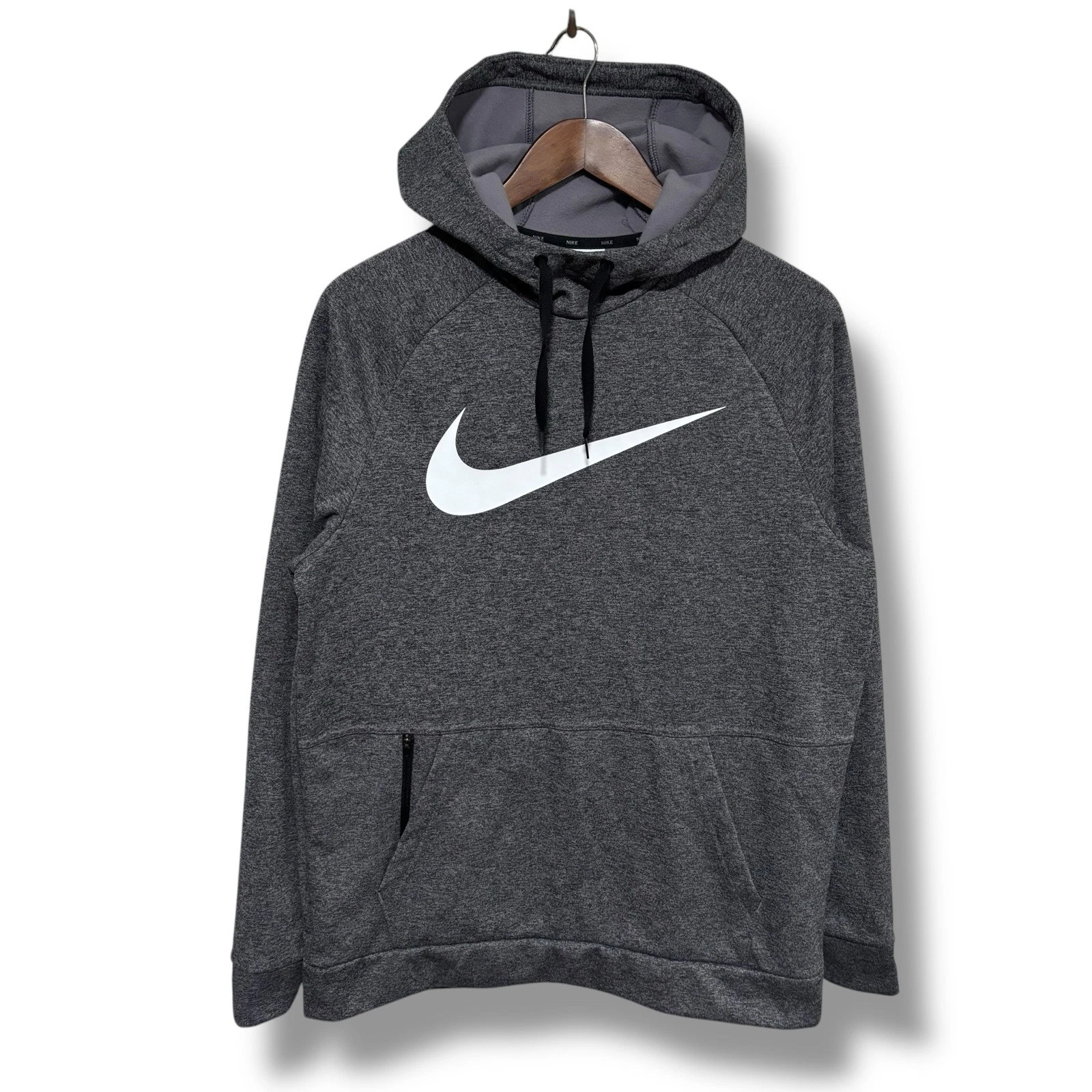 Nike Therma-Fit Men's Big Swoosh Graphic Pullover Hoodie Size Medium 21 x 29