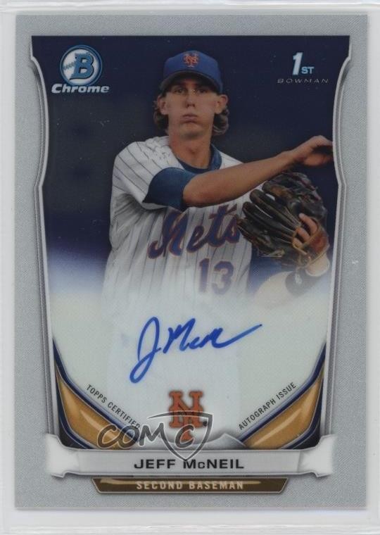 2014 Bowman Chrome Prospect Auto Jeff McNeil #BCAP-JMC Auto 4z8