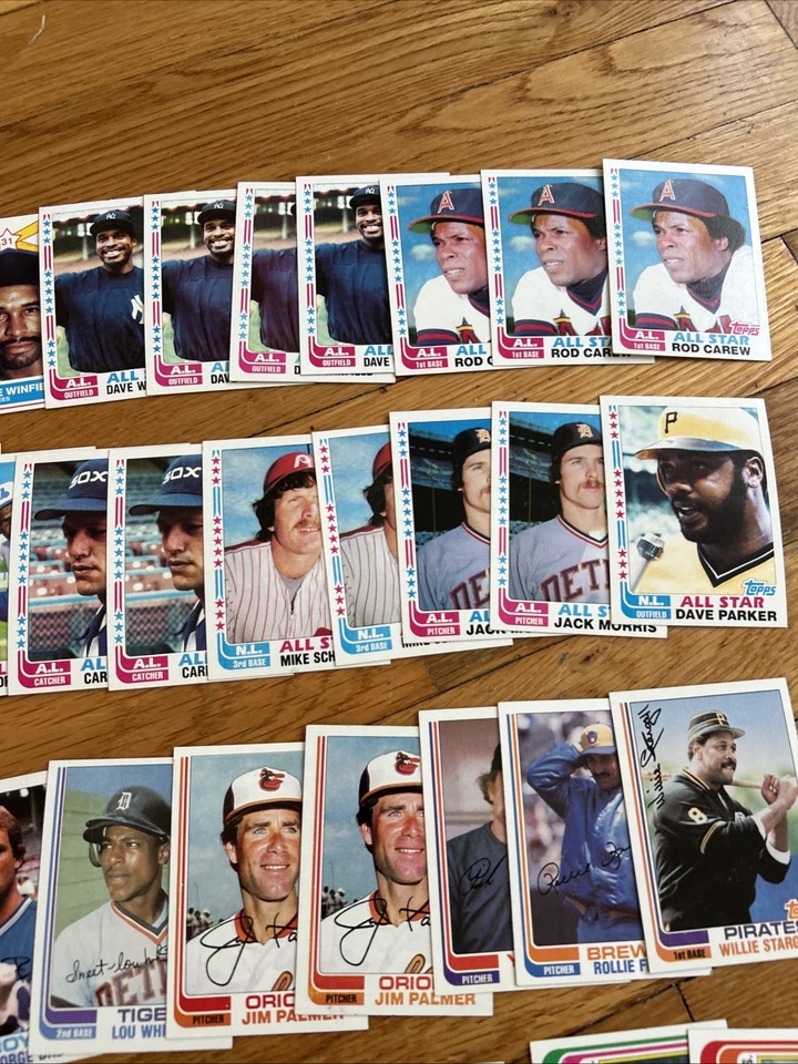 Лот бейсбольных карточек 1980-е x50 - Topps - HOF'ers Big Stars Нолан Райан Шмидт Ect - Изображение 3 из 4
