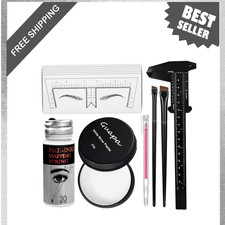 Microblading Eyebrow Mapping Kit with 30m White String, 20g White Brow Paste, 2