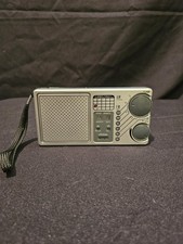Vintage Lifelong Portable AM FM Radio Model 845 with an LCD alarm clock. Works