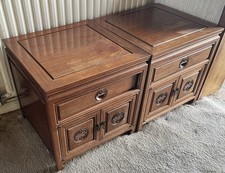 A pair of Chinese style Rosewood Cabinets Bought In Hong Kong 40 Years Ago.