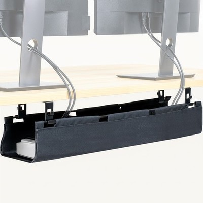 VIVO 31  Black Screw-on Fabric Cable Power Strip Management Tray