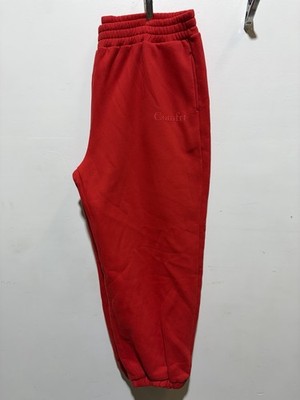 Comfrt Red Fleece Sweatpants 3XL Relaxed Fit Elastic Waist Pockets Men