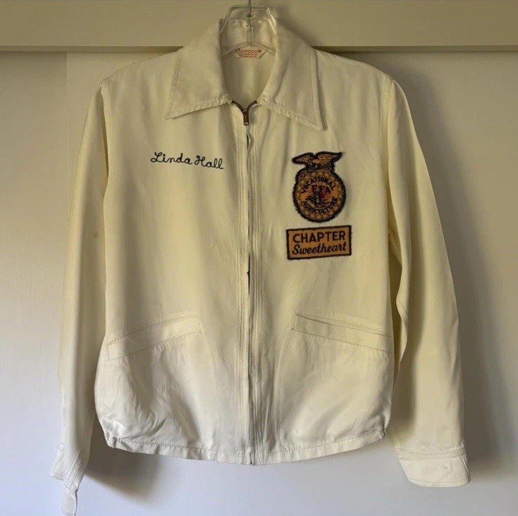 1940s 1950s Vintage Linda rare FFA white satin chapter sweetheart