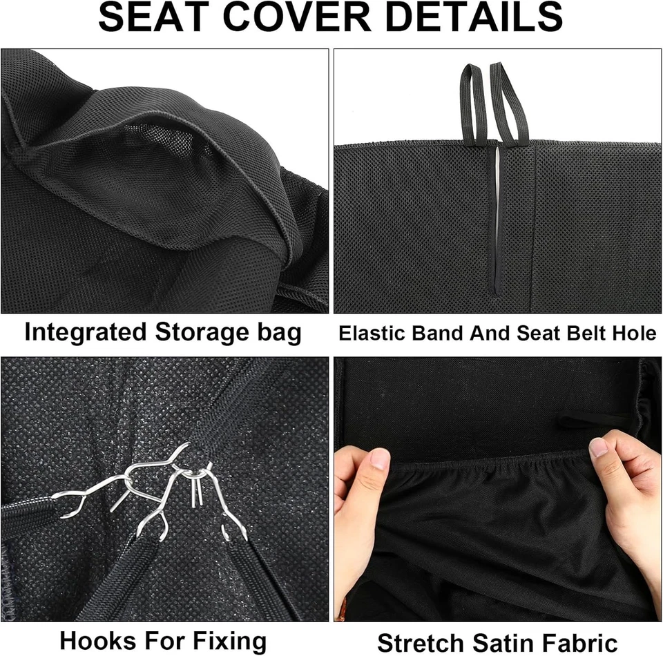 Reemplazo de fundas de asiento de banco personalizadas para Ford F100 F150 F250 1969-1996 negro Foto 4 de 4