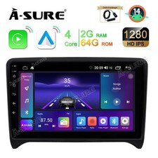 DAB+ 2+64G Android 14 Autoradio GPS NAVI Carplay WiFi Für Audi TT 8J 2006-2014