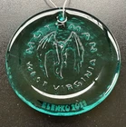 Blenko Glass Suncatcher - Mothman - Cerulean