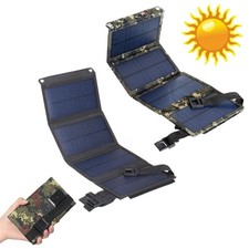 Foldable Solar Panel Charger Power Bank Mobile Phone Outdoor Camping Hiking IP65