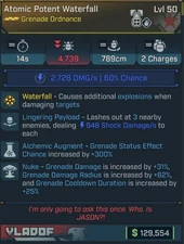 Borderlands 4 🌟 ATOMIC POTENT WATERFALL SHOCK 🌟NUKE LINGERING AUGMENT🌟