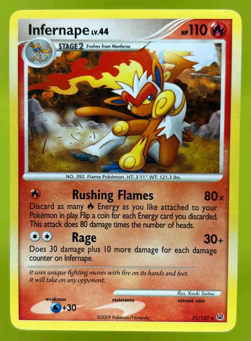 2009 POKEMON PLATINUM INFERNAPE #31/127