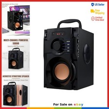 Portable Bluetooth Speaker 10W Subwoofer FM Radio LED Remote Control Phone