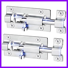 2 Pack Barrel Bolt Latch, 3 Inches Slide Latch Lock, Thickened Stainless Steel S