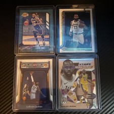 panini 2020-21 lebron james 4 card lot lakers chronicles optic mosaic #7