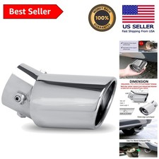 1.75-2.75 Inch Oval Exhaust Tips With Chrome Finish - For All Vehicles