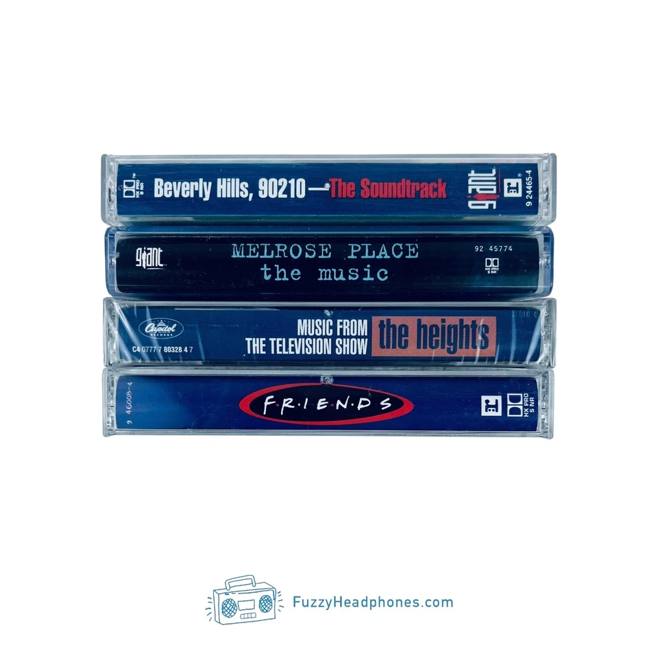 (4) 90s TV Soundtrack Cassette Tapes: 90210, The Heights, Melrose Place, Friends - Image 3 of 3