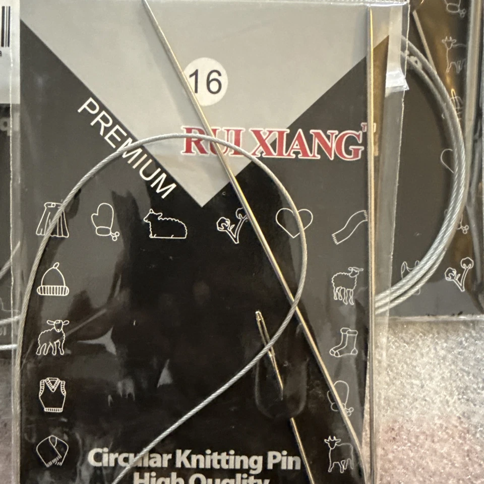 Agujas de tejer circulares Ruixiang con pasadores lote de 11 tamaños - nuevas selladas Foto 2 de 4