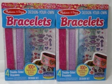 2 PACK MELISSA & DOUG DESIGN YOUR OWN BRACELETS AGES 4+  NEW SEALED !