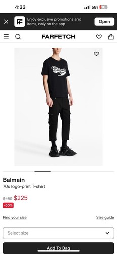 BALMAIN Black T-Shirt size L (55cm 22 inch) New (%100 Cotton) (Label Price 350€) - Picture 2 of 23