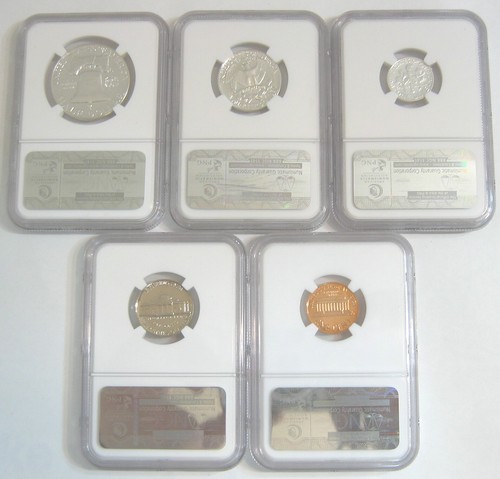 Blast White 1963 Proof Set - all 5 coins grade NGC PR69 - Picture 2 of 2