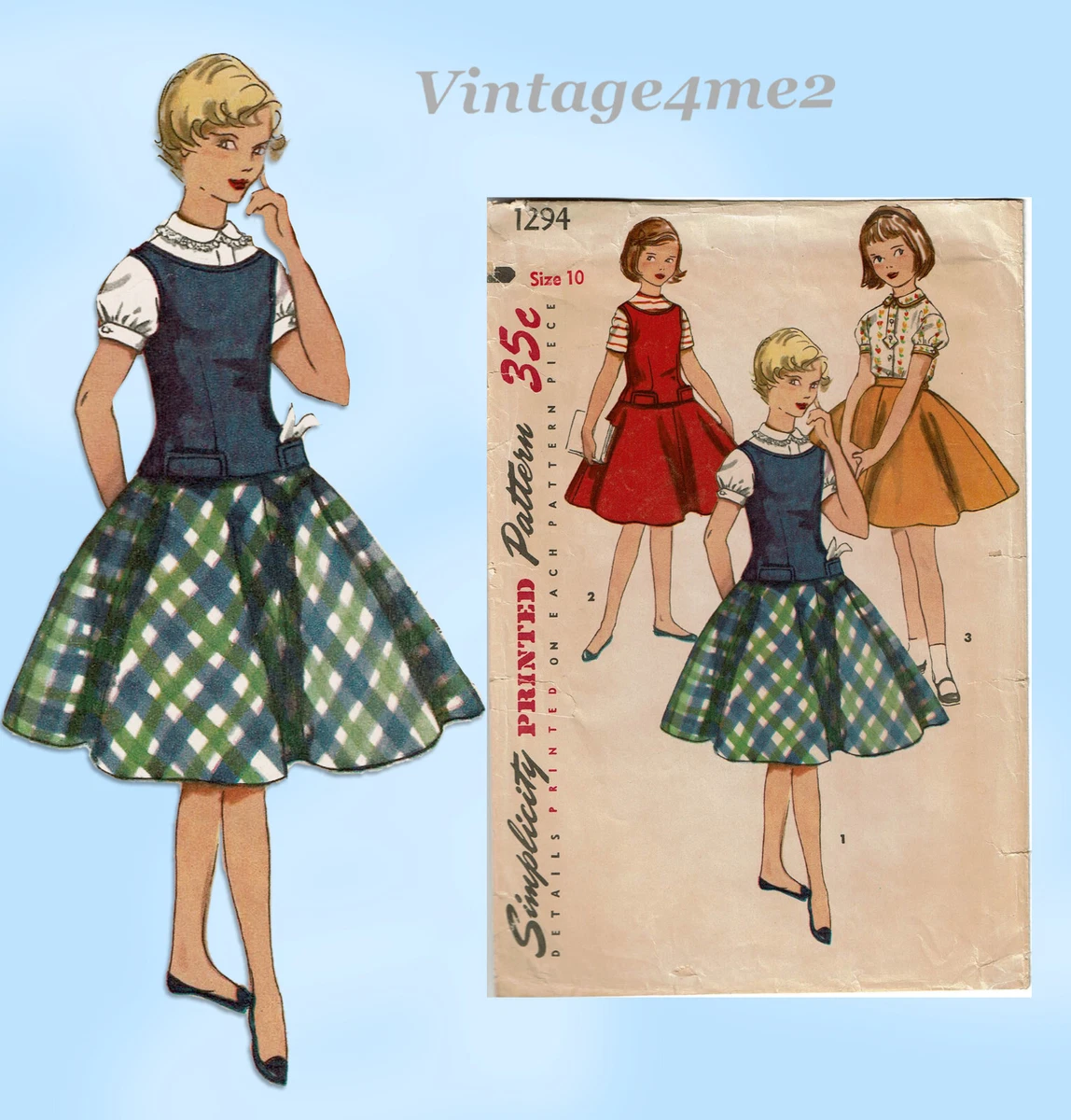 50s top blouse skirt