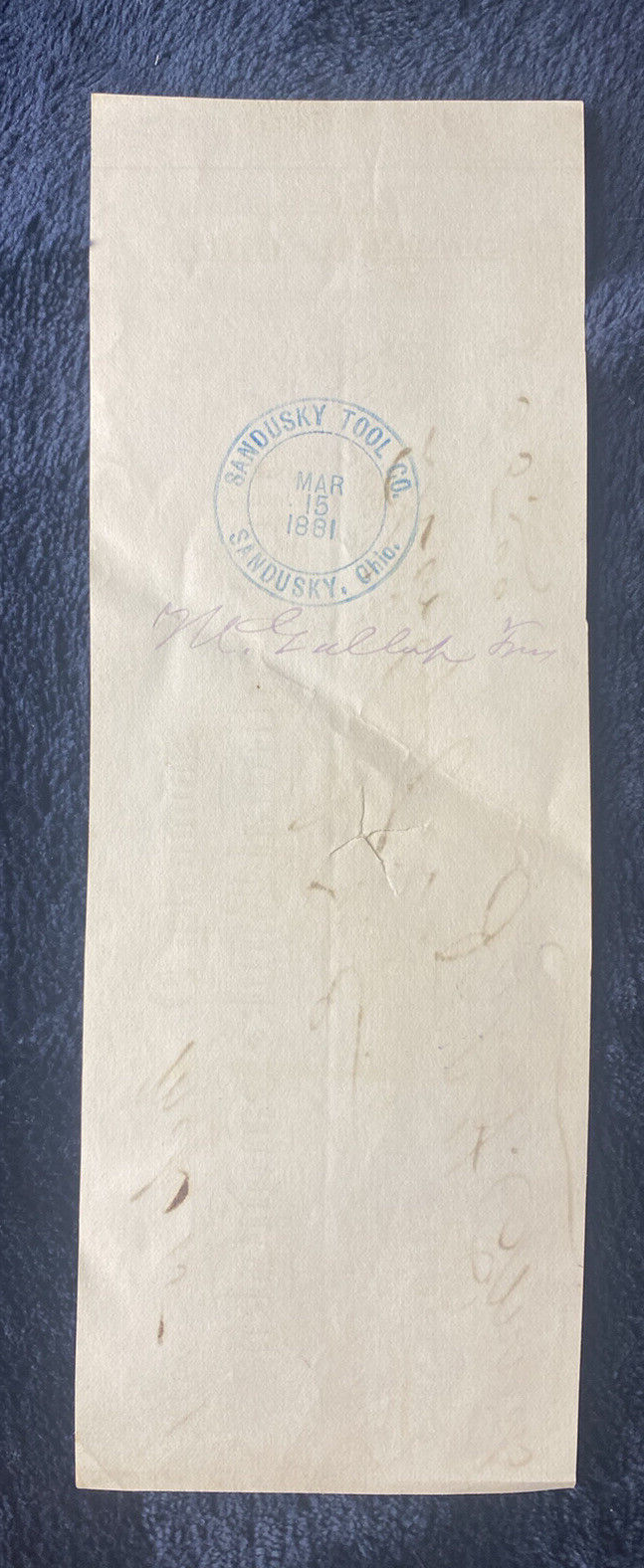 Vintage 1881 19th Century First National Bank Of Sandusky, Ohio OH