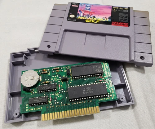Mecarobot Golf SNES AUTHENTIC Super Nintendo Meca Robot golfing