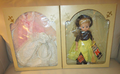 Vintage Kehagias 12'' Cinderella Doll From Greece in Orig Box w/2 Dresses