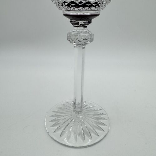 Ajka Crystal King Louis Purple Cut To Clear Crystal Wine Glass Pristine 7.75”H - Picture 4 of 9