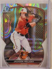 2023 Bowman Chrome Jackson Holliday Lava Refractor /399 Parallel Prospect...