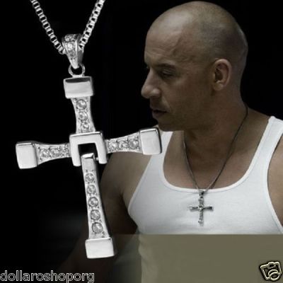 Collana Ciondolo Croce Cristallo Argento - Catena Crocifisso Uomo/Donna - 3