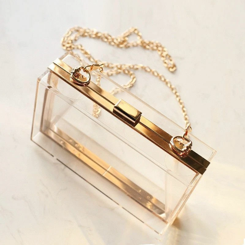 Transparent Acrylic Bag Clear Purse Cute Crossbody See Through Evening  Clutch