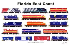 Florida East Coast  11"x17" Horizontal Poster by Andy Fletcher signed