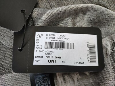 Armani Collezioni & Emporio Unisex Schal - Made in Italy, Echtheit QR Code