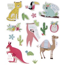 2 Sheets Inspirational Animals Stickers Planner Party Supply Crafts Sloth Koala