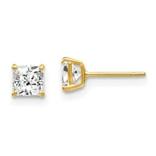 *BRAND NEW* 14k Yellow Gold Madi K CZ Stud Post Earrings