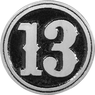 Number 13 Round Lucky Number 13 Round pewter Jacket Vest Hat Finger PIN | eBay