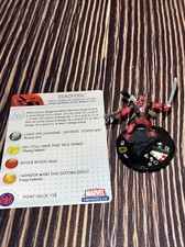 Marvel Heroclix Deadpool Unique 2010 With Card  57 Nice Clean