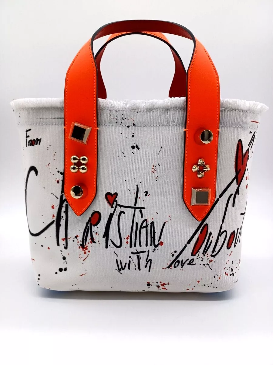 CHRISTIAN LOUBOUTIN Typographic Printed Crossbody Tote | eBay