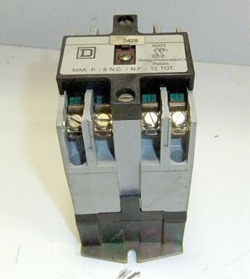 Square D Control Relay 8501XO40LV 480V 8NC
