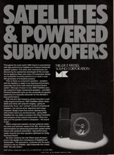 M&K -   Speakers - Original Magazine Ad - 1989