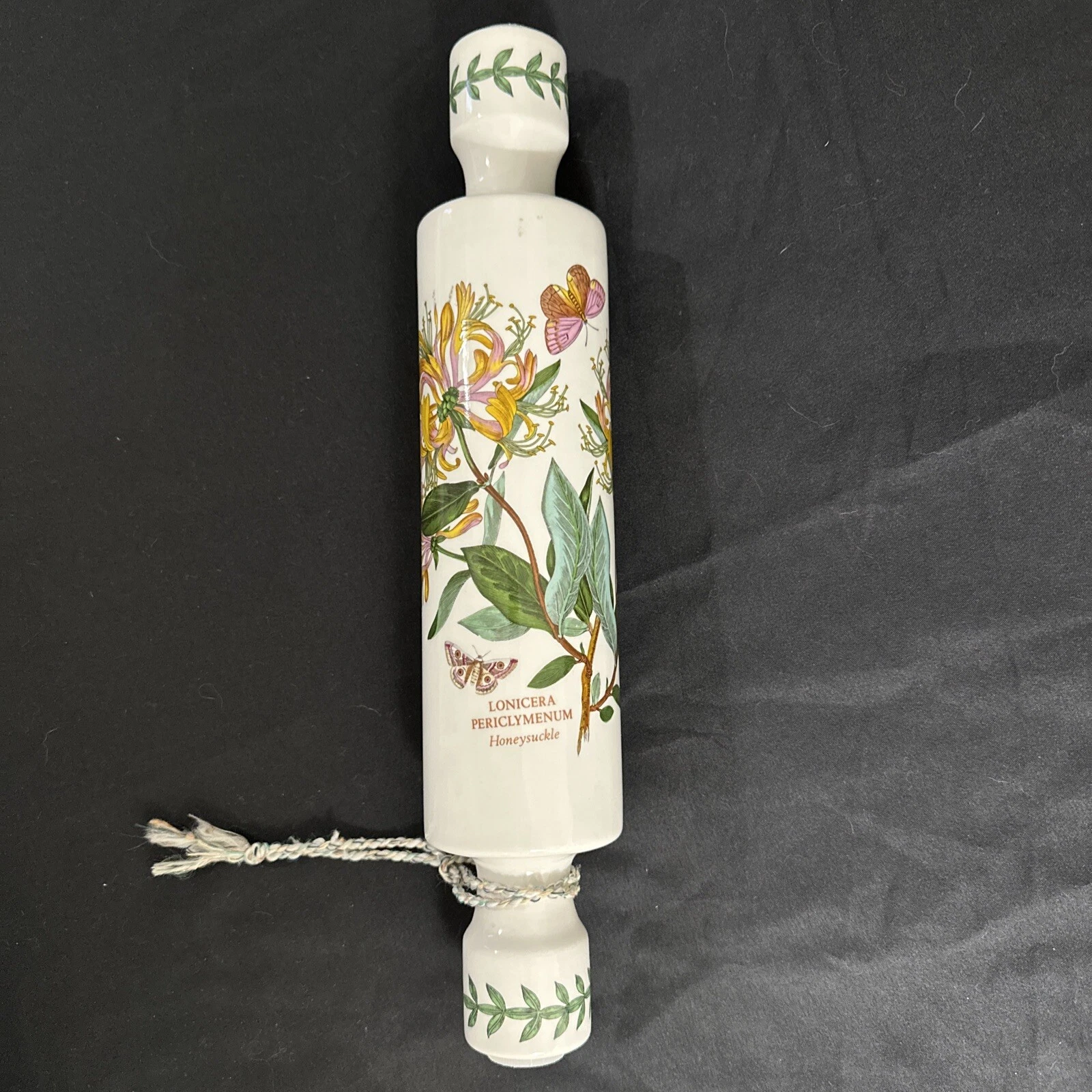 Portmeirion Botanic Garden Ice Water Rolling Pin, Honeysuckle And Moths,14in,new