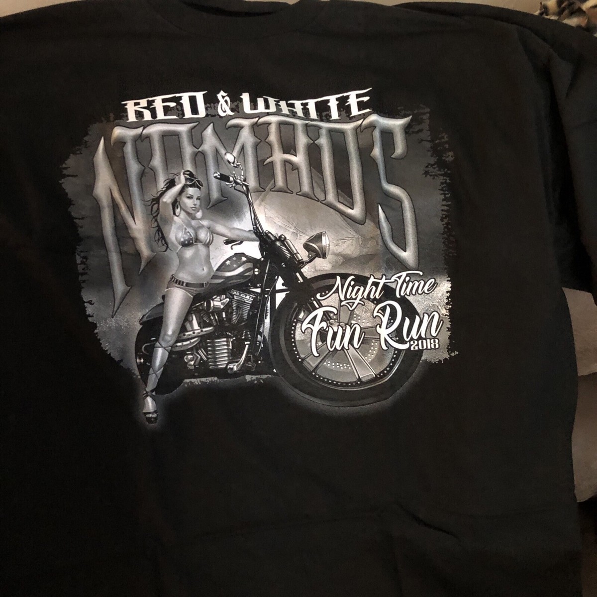 Hells Angels Nomads Red White Fun Run T 2018 Size
