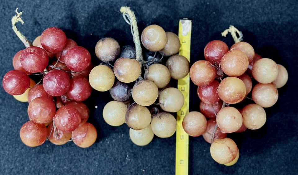Vintage Wax Fruit Grapes 3 Clusters 1” Diameter Grapes eBay