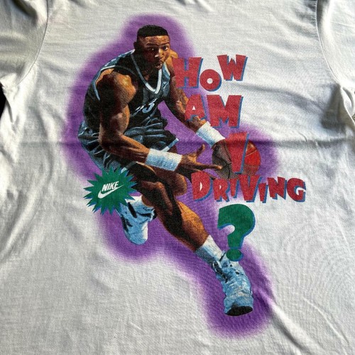 Vintage 90's Alonzo Mourning Nike Tee T Shirt Size Medium Made In USA Miami  Heat | eBay